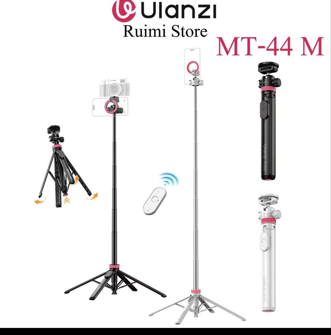 Ulzani Mag safe tripod with bluetooth remote (Category: Tripods & Monopods) located in Manila. Submitted by clarisse12 (Listing ID 1470873179, Image 3). Description: Just opened the box to test - with bluetooth remote -dual device set up -1.49 m height - Magnetic mount and screw mount MOP: Gcash or BPI MOD: lalamove to be shouldered by buyer LOC: BGC.