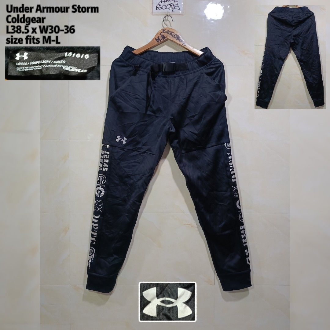 under armour storm coldgear with belt (Category: Joggers) located in Talisay. Submitted by burdagz13 (Listing ID 1470929497, Image 1). Description: condition: good as new colorrate: 10-10 issue: none 💸 First pay basis only 🚀 J&T shipping nationwide (doortodoor).
