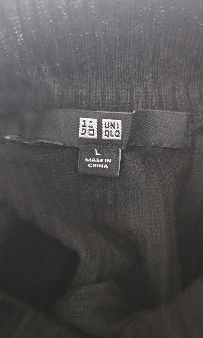 Uniqlo Black Knitted Top (Category: Shirts) located in Manila. Submitted by dndgnzlz (Listing ID 1470848301, Image 2). Description: Brand: Uniqlo Size: Large, best fit up to medium Fitted, stretchy fabric Payment first policy MOP: BPI, Gcash, Maya Courier: LBC, J&T, Lalamove, Grab.