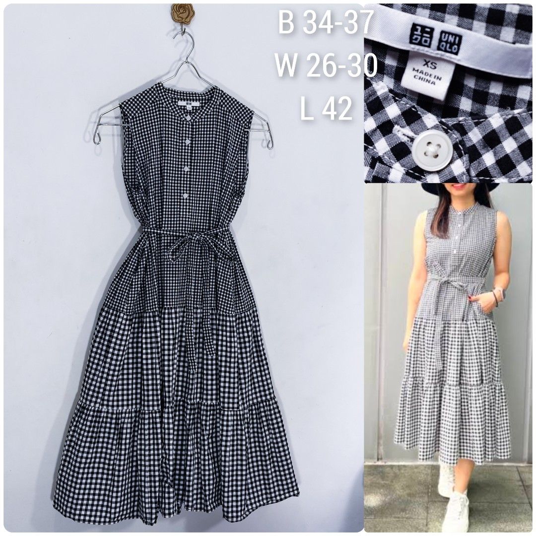 Uniqlo Checked Midi Dress (Category: Dresses) located in Marikina City. Submitted by closetessentials07 (Listing ID 1470878031, Image 1). Description: can Fit XS - S.