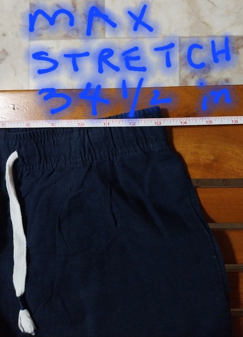 UNIQLO Linen Blend Easy Pants (Category: Other Bottoms) located in Marikina City. Submitted by positivity.thriftshop (Listing ID 1470902835, Image 3). Description: 💟 UNIQLO Linen Blend Easy Pants. Navy blue color,with outer drawstring, worn once, bought in sg (original price 990) 💟 SIZE M (see attached photos for the measurements) 💚 MOP: GCash ONLY 🚚 DELIVERY OPTIONS: LBC or J&T only (shipping fee c/o buyer) 👎 NO Cancellation, return or exch
