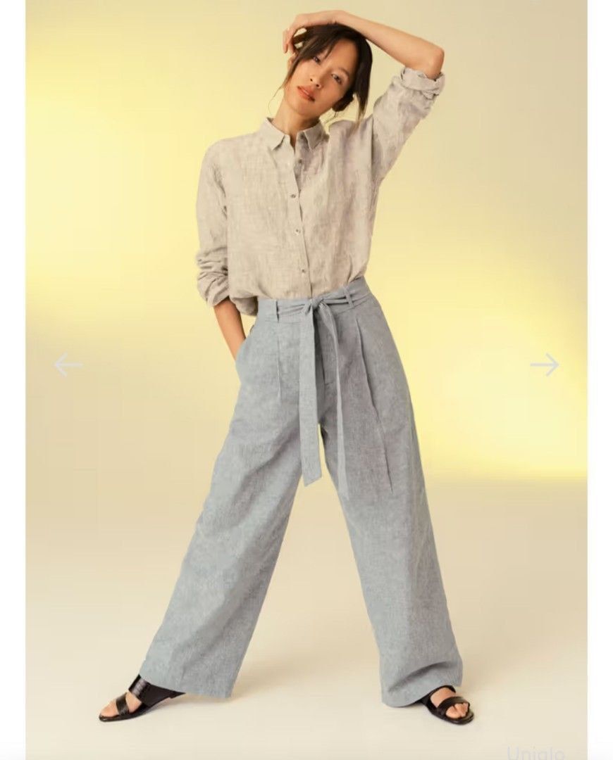 UNIQLO Linen Pants (Category: Jeans) located in Cebu City. Submitted by mendycloset (Listing ID 1470880680, Image 1). Description: Excellent condition 27 waistline.