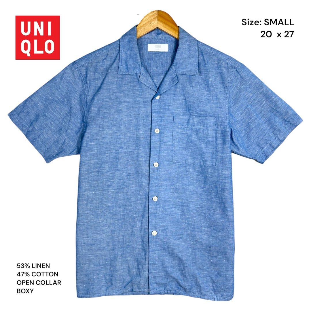 UNIQLO Open collar linen for men (Category: Tshirts & Polo Shirts ) located in Tacloban City. Submitted by his_closetttt23 (Listing ID 1470779448, Image 1). Description: .