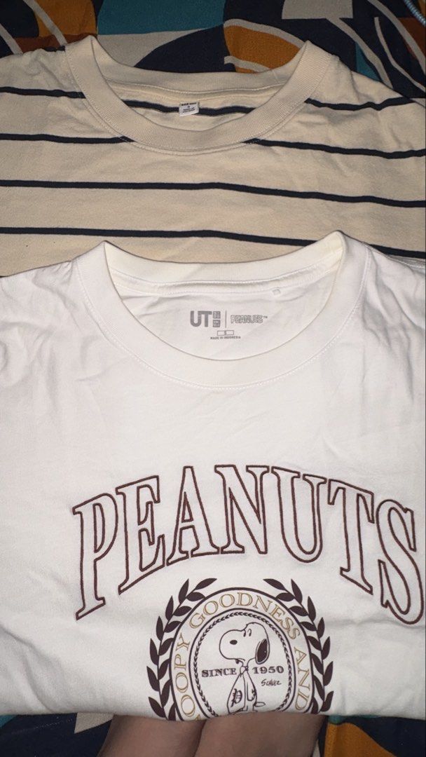 Uniqlo T-shirt Size S (Category: Shirts) located in Munoz. Submitted by joanadelara (Listing ID 1470840197, Image 2). Description: - Brand: Uniqlo - Design: Peanuts Snoopy graphic and Striped Tee - Size: Small (S) - Condition: Excellent, ready to wear.