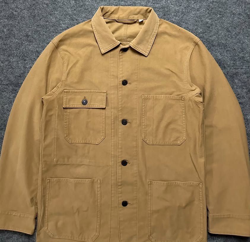 Uniqlo Washed Utility Chore Jacket (Category: Coats, Jackets and Outerwear) located in Zamboanga. Submitted by swayporgy (Listing ID 1470860811, Image 3). Description: Measurements: (inches) Width: 19.5’ Length: 27.5’ Shoulder: 18 Sleeve length: 15’.