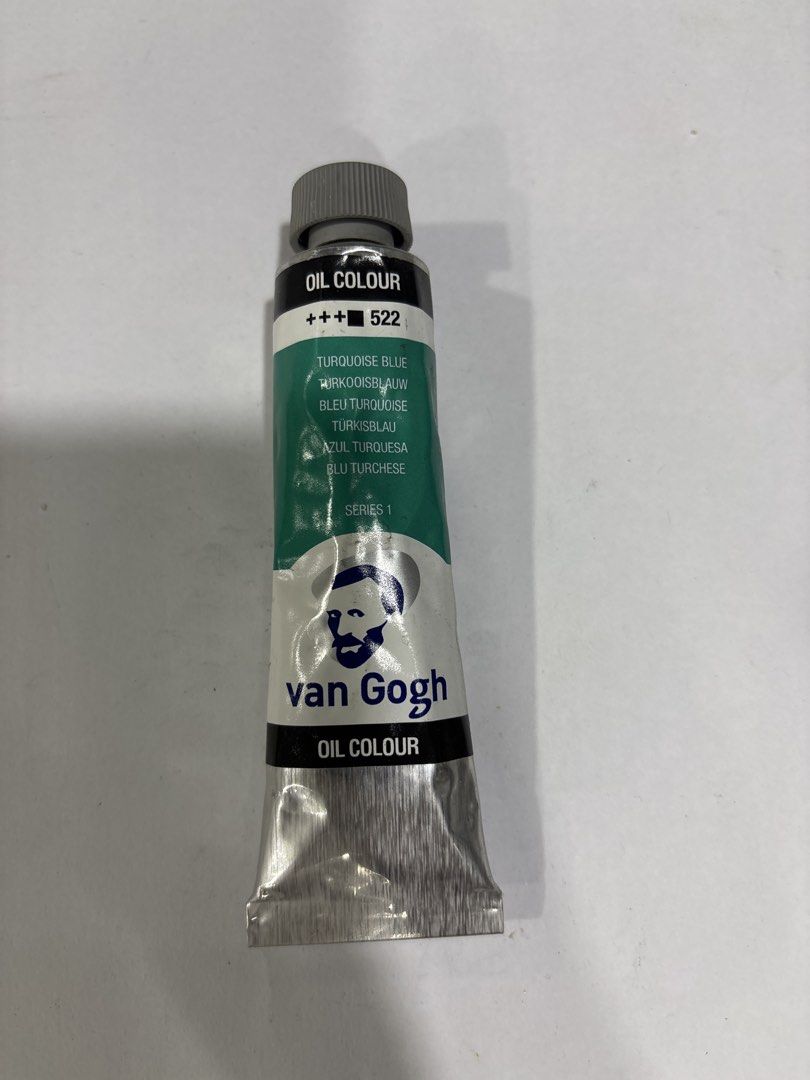 Van Gogh Oil Colour 522 Turquoise Blue (Category: Art & Prints) located in Mandaluyong City. Submitted by clothescarousel (Listing ID 1470877263, Image 1). Description: - Brand: Van Gogh - Color: 522 Turquoise Blue (Series 1 pigment) - Condition: Brand new, unused, nozzle still factory-sealed - Format: Standard paint tube with secure cap - Ideal for: Canvas work, sketching, and fine art.