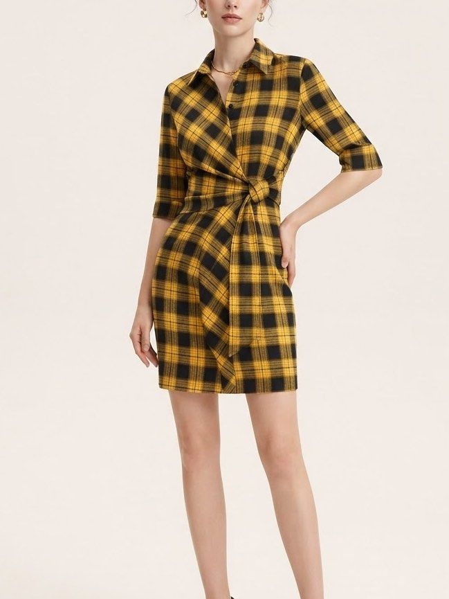 Vero Moda Check Dress (Category: Dresses) located in Cebu City. Submitted by kei.flmn (Listing ID 1470851328, Image 3). Description: 📌PLEASE READ BEFORE MAKING AN OFFER Excellent Condition (No issues) Size:Fits Medium (M) - [x] Flat Lay Measurements (in inches): - [x] Bust: 36” | Waist: 30” - [x] Length Reference: Mannequin Height : 5’4” (First-come, first-served basis) Due to an increased number of joy reservers and fake buyers, offers will onl
