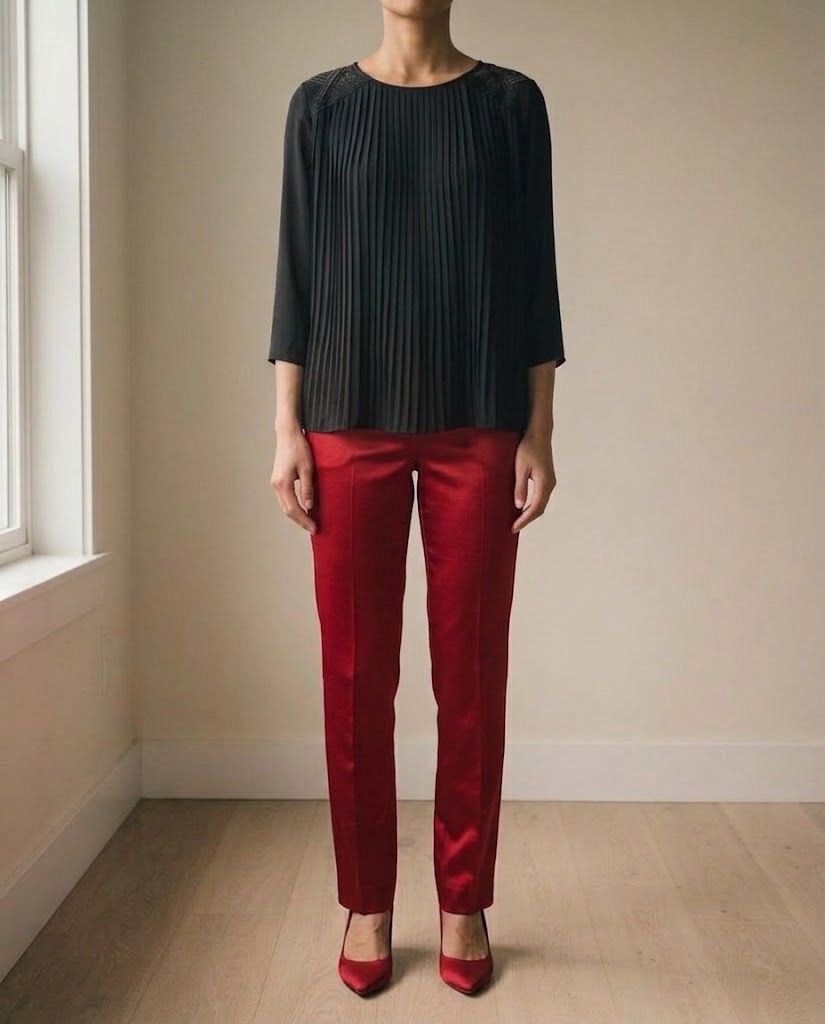 VERO MODA PLEATED BLACK BLOUSE TOP (Category: Blouses) located in Marikina City. Submitted by minimalistmanila (Listing ID 1470801583, Image 1). Description: .