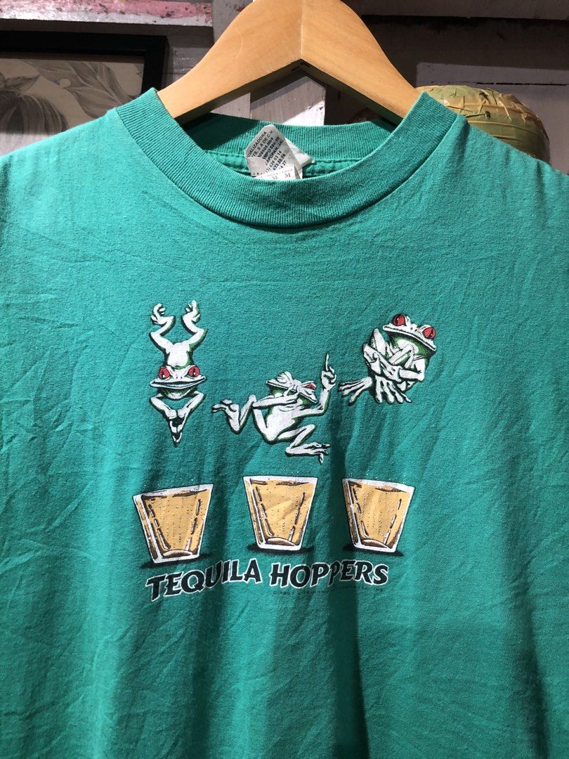 Vintage 1997 TEQUILA HOPPERS front and back design (Category: Activewear) located in Manila. Submitted by talkshit-20 (Listing ID 1470897949, Image 2). Description: Vintage 1997 TEQUILA HOPPERS front and back design LIFEFORMS® INTERNATIONAL Size medium (19 width / 28 length) 9.5/10 condition.