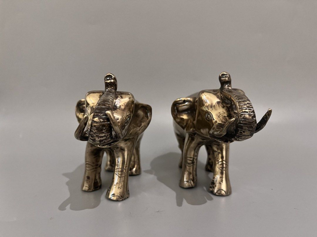 Vintage Brass Elephant (Category: Other Home Decor) located in Taguig. Submitted by frank63studio (Listing ID 1470830633, Image 2). Description: Vintage Brass Elephant 1,850php each 2pcs avbl solid brass heavy newly polished 5.1" x 5.20" x 3.5" with minimal dents and tarnish medium size.