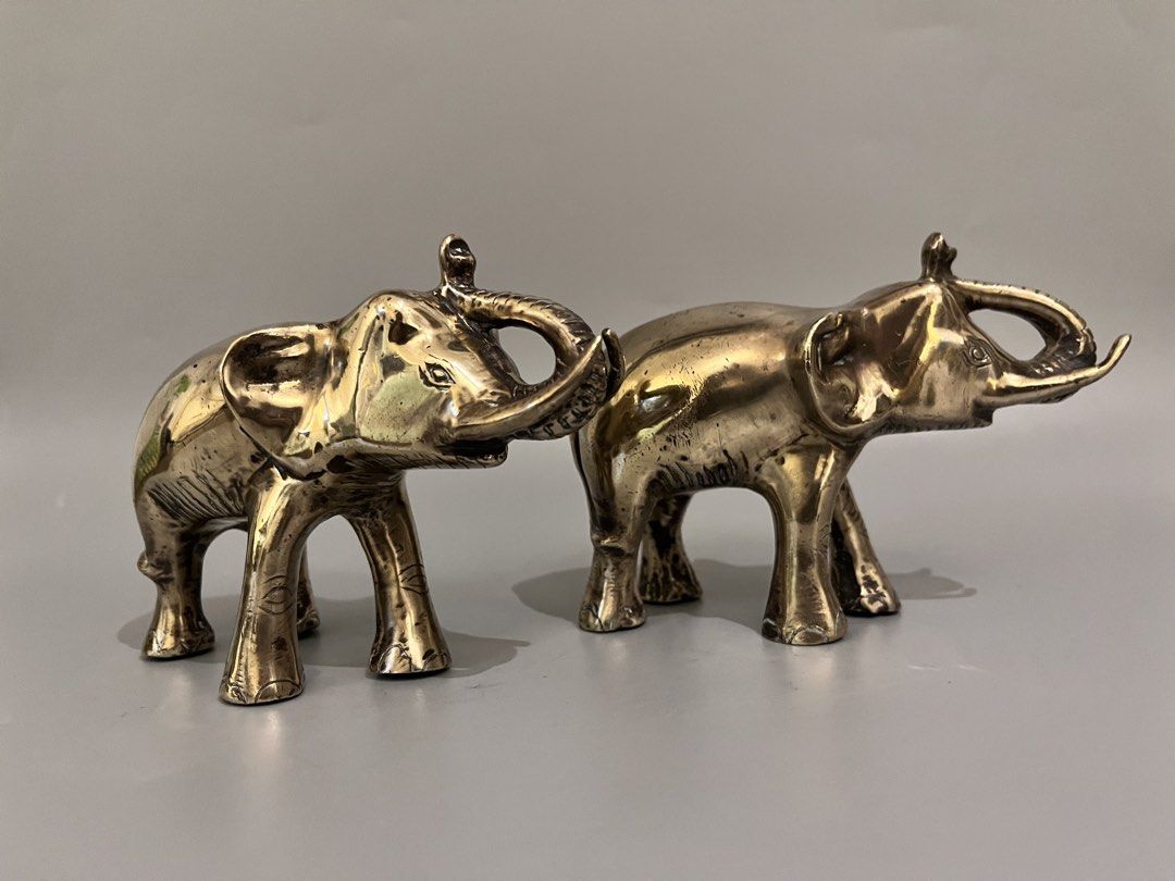 Vintage Brass Elephant (Category: Other Home Decor) located in Taguig. Submitted by frank63studio (Listing ID 1470830633, Image 3). Description: Vintage Brass Elephant 1,850php each 2pcs avbl solid brass heavy newly polished 5.1" x 5.20" x 3.5" with minimal dents and tarnish medium size.