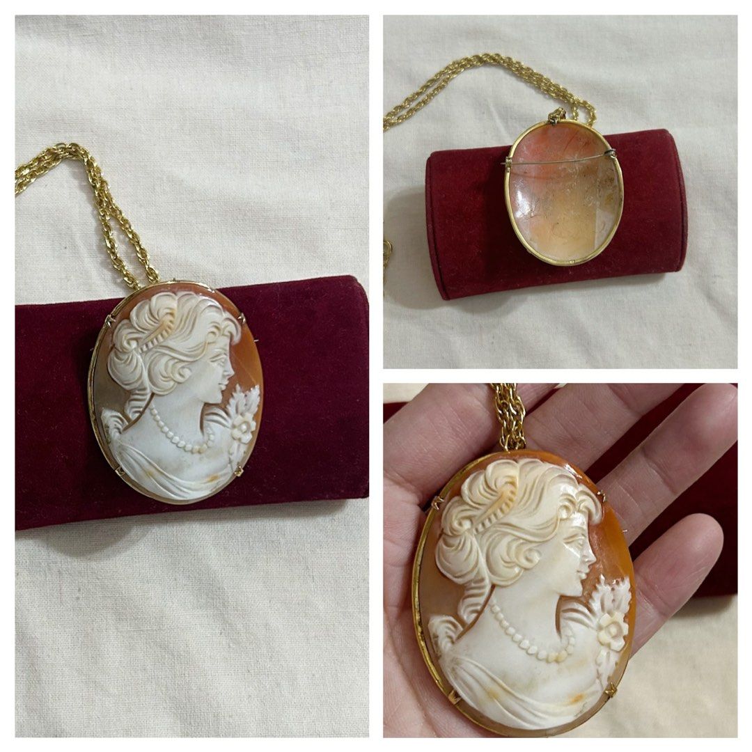 Vintage Carved Cameo Shell Necklace (Category: Necklaces) located in Makati City. Submitted by cestparfaitvintagejewelries (Listing ID 1470839612, Image 1). Description: .