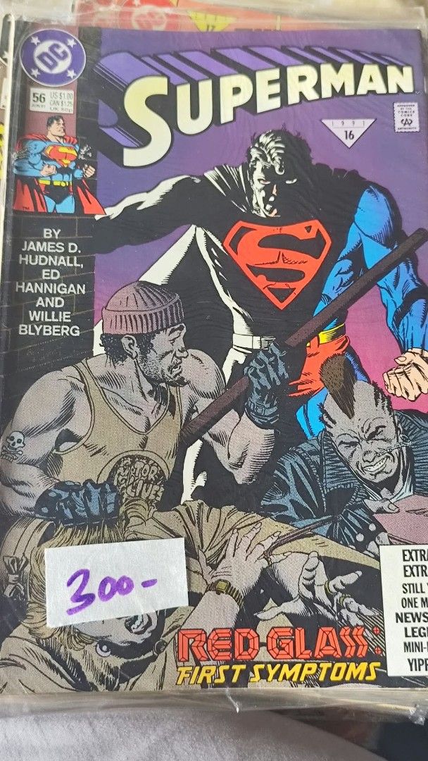 Vintage Comic Books Bundle (Category: Comics & Manga) located in Quezon City. Submitted by melizaak (Listing ID 1470829028, Image 3). Description: - Lot of 5 vintage DC comic books in protective plastic sleeves - Batman Legends of the Dark Knight #9 & #10 (Gothic storyline by Grant Morrison and Klaus Jansson) - Superman #56 and historic #75 - Action Comics #666 - Features authentic hand-written price tags on each cover.