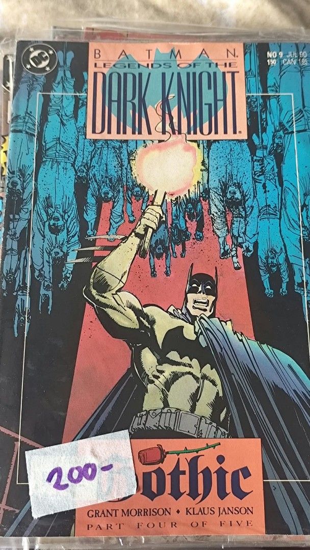 Vintage Comic Books Bundle (Category: Comics & Manga) located in Quezon City. Submitted by melizaak (Listing ID 1470829028, Image 2). Description: - Lot of 5 vintage DC comic books in protective plastic sleeves - Batman Legends of the Dark Knight #9 & #10 (Gothic storyline by Grant Morrison and Klaus Jansson) - Superman #56 and historic #75 - Action Comics #666 - Features authentic hand-written price tags on each cover.