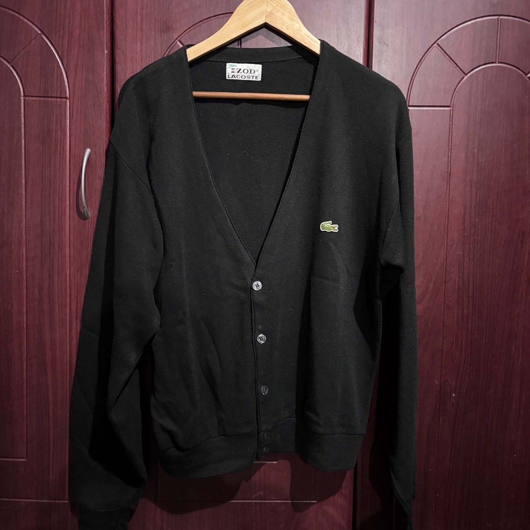 Vintage Lacoste Cardigan (Category: Coats, Jackets and Outerwear) located in Manila. Submitted by mids2richesx (Listing ID 1470882413, Image 1). Description: Vintage Lacoste Cardigan Medium fits Large Washed and Ready to wear Personal use/Presentable.