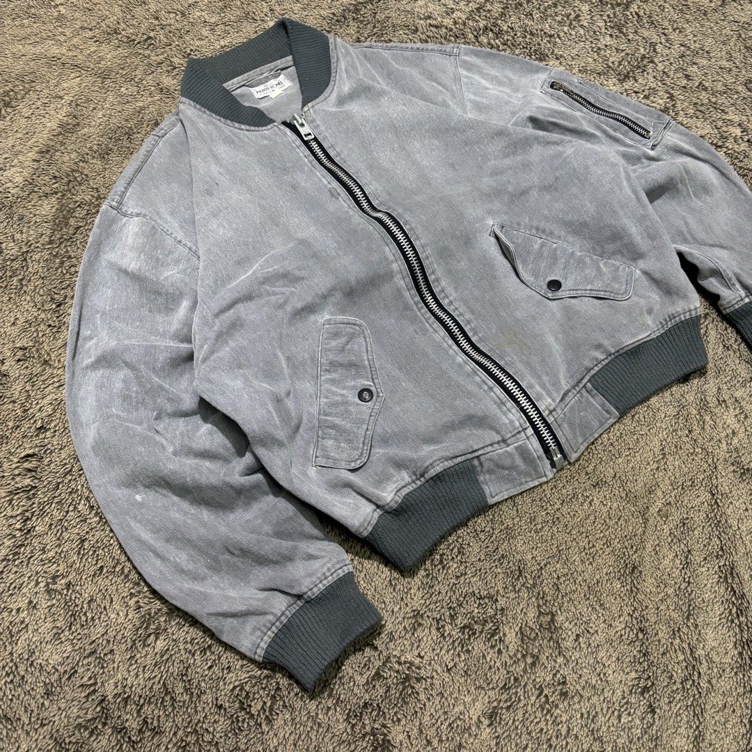Vintage MA-1 Denim Bomber Jacket (Category: Coats, Jackets and Outerwear) located in La Trinidad. Submitted by lygin (Listing ID 1470825000, Image 3). Description: Price : 80 Pesos Brand : Pierre Bonee Type : Vintage MA-1 Denim Bomber Jacket Size: Medium-Large Width : 24” Length : 24” Condition : Excellent Slightly Used Color rate : 10/10 PS : Big Metal Zips which is rare for bomber jacket release. - Color May Vary Due To Lightings.