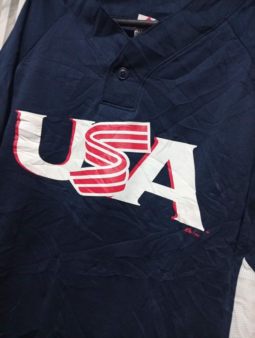 Vintage MLB USA Majestic Jersey ( Authentic ) (Category: Tshirts & Polo Shirts ) located in Barotac Nuevo. Submitted by john.pritz (Listing ID 1470829301, Image 2). Description: Vintage MLB USA Majestic Jersey ( Authentic ) Like new condi no issue size Large on tag Width 22 Length 28.