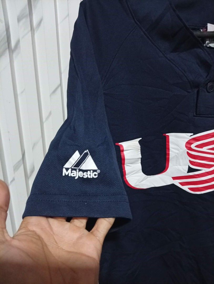 Vintage MLB USA Majestic Jersey ( Authentic ) (Category: Tshirts & Polo Shirts ) located in Barotac Nuevo. Submitted by john.pritz (Listing ID 1470829301, Image 3). Description: Vintage MLB USA Majestic Jersey ( Authentic ) Like new condi no issue size Large on tag Width 22 Length 28.