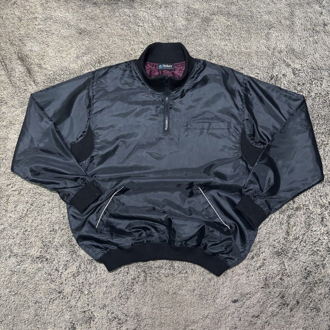 Vintage Quarterzip Windbreaker (Category: Coats, Jackets and Outerwear) located in La Trinidad. Submitted by lygin (Listing ID 1470822582, Image 1). Description: Price : 80 Pesos Brand : Hoker Type : Vintage Quarterzip Windbreaker Size: Medium-Large Width : 23” Length : 27” Condition : Excellent Color rate : 10/10 PS : High Quality Fabric with uncommon style for a windbreaker 🫶🏻 - Color May Vary Due To Lightings.