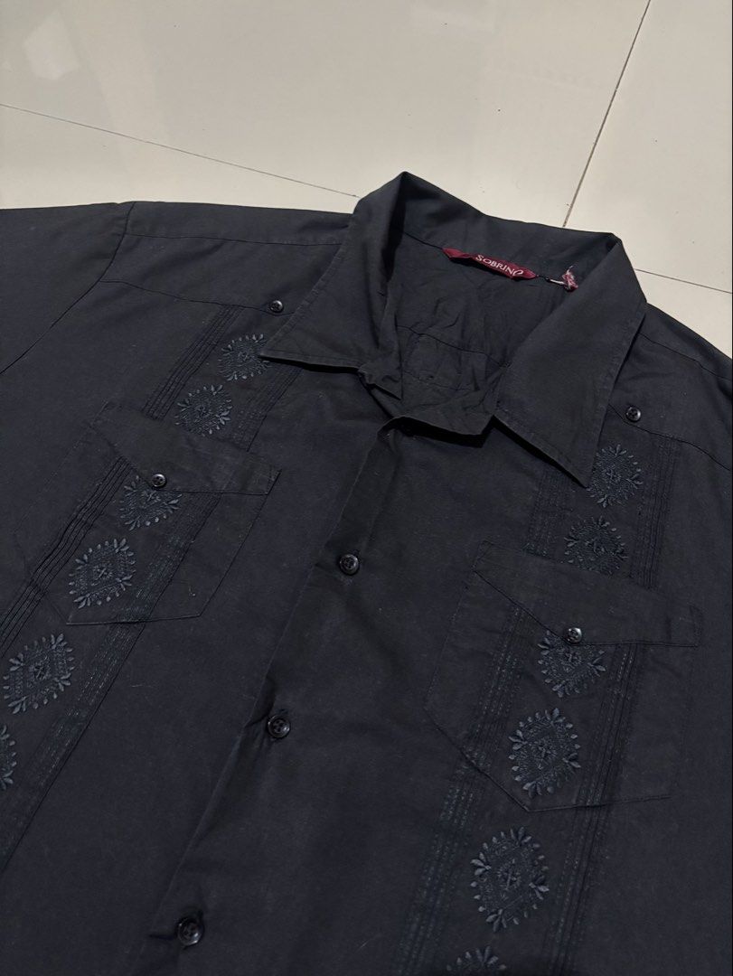 Vintage Sobrino Cuban Polo (Category: Tshirts & Polo Shirts ) located in Zamboanga. Submitted by soul.decay (Listing ID 1470858091, Image 2). Description: 400 FREE SF Size XL-2XL, XL on Tag Guayabera / Cubavera Inspired Excellent condition (no issues) Details are super nice/unique 🚚 J&T Express 💵 MariBank | BPI | BDO 📍 Zamboanga City Tags: Guayabera , Cubavera , Vintage Cuban Polo , Bowling Polo , Modern Barong Polo.