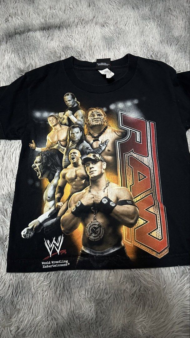 Vintage wrestling tee WWE RAW 2007 (Category: Tshirts & Polo Shirts ) located in Manila. Submitted by paulovenegaskalakal2020 (Listing ID 1470765074, Image 3). Description: For sale! Kalakal Vintage wrestling tee RAW WWE WOMENS (c) 2007 world wrestling intertainment all rights reserved XSmall- 16 width x 20.5 length inches Youth size fits Minimal lints Crack prints Sign of usage Good MINE 1,695 +sf.