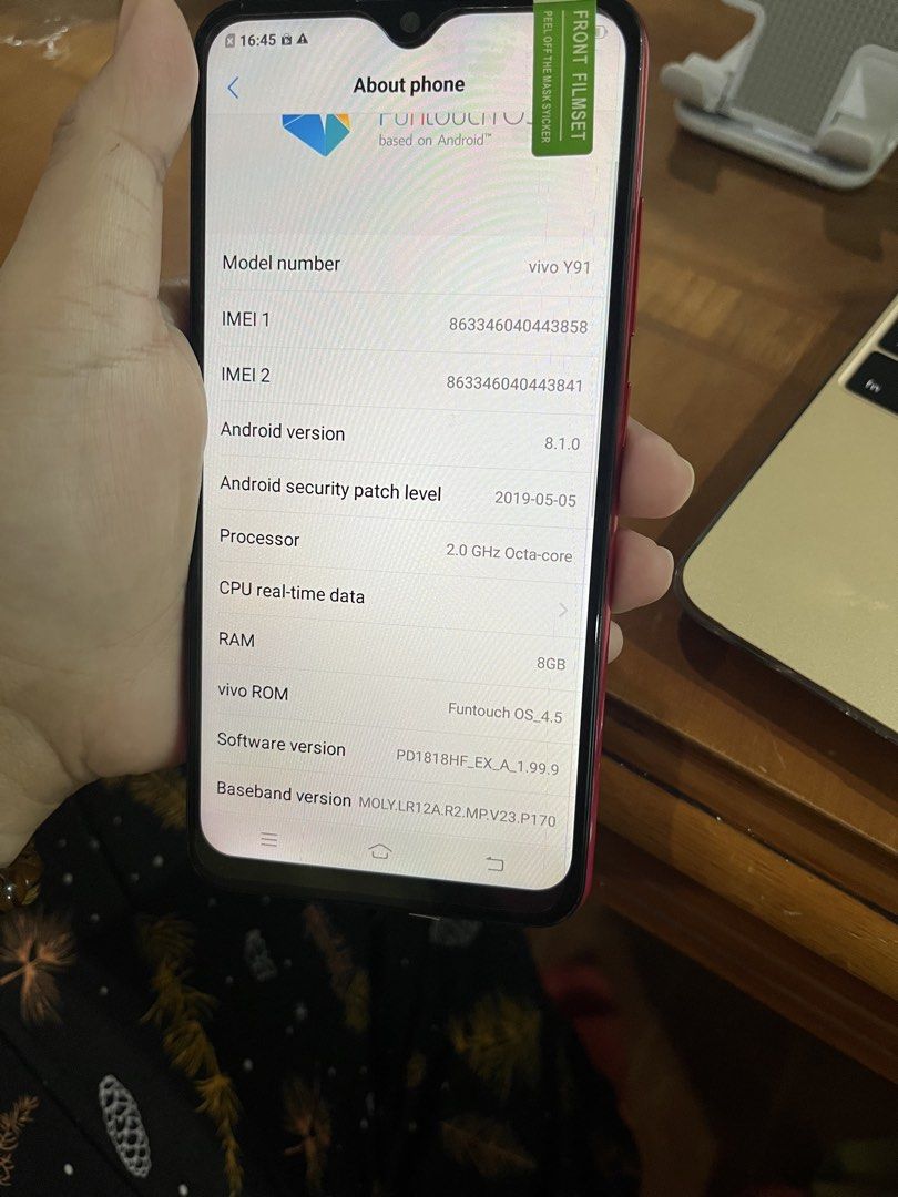 Vivo y91 (Category: Vivo) located in Manila. Submitted by jekamendoz09288 (Listing ID 1470832227, Image 3). Description: 📱 FOR SALE: Brand New Vivo Y91 — Red 📱 ✅ Specs: • 📺 6.2‑inch Full Screen Display • 📸 Dual Rear Camera • 🔋 5000mAh Long‑Lasting Battery • 📶 4G Signal Ready • 💾 Expandable SD Card Slot • 📲 Dual SIM Slot • ⚡ 8GB RAM + 256GB ROM 🎁 Freebies Included: • 🔌 Charger • 🎧 Headset • 🛡️ Tempered Glass • 📱 Jelly Case ✨ Condition