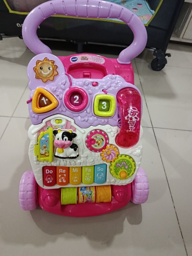 VTech Sit-to-Stand Learning Walker Pink (Category: Infant Playtime) located in Mandaluyong City. Submitted by 3la1n333.1 (Listing ID 1470855362, Image 1). Description: 🎀✨ PRE-LOVED BUT LIKE NEW! FOR SALE! ✨🎀 💖 VTech Sit-to-Stand Learning Walker 💖 💰 SELLING PRICE: ₱2,700 ONLY! 📍 Location: Mandaluyong City Looking for a fun, educational, and interactive toy for your little one? 👶💕 Give your baby the gift of learning and play with this adora