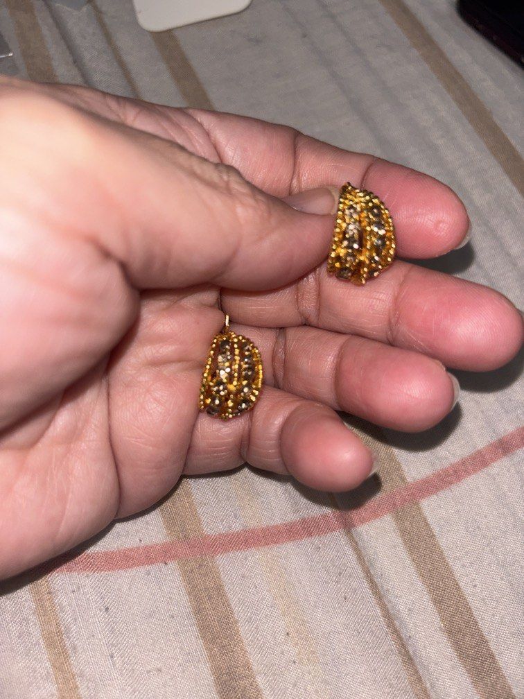 Water droplet hoop design earrings (Category: Earrings) located in Manila. Submitted by vintageaccessories (Listing ID 1470802212, Image 2). Description: .