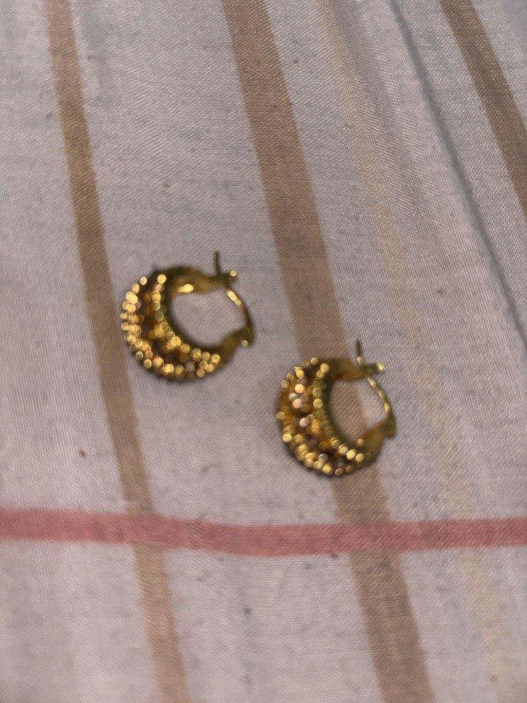 Water droplet hoop design earrings (Category: Earrings) located in Manila. Submitted by vintageaccessories (Listing ID 1470802212, Image 1). Description: .