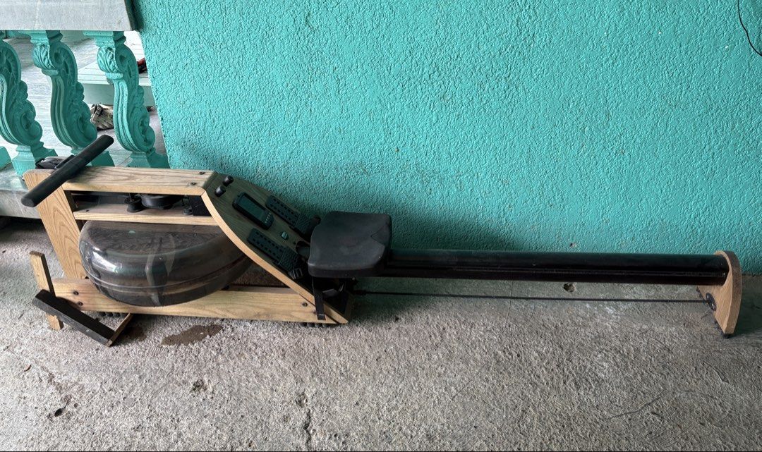 Water Rower Exercise Machine Wooden Frame (Category: Cardio & Fitness Machines) located in Quezon City. Submitted by se2ndlookph (Listing ID 1470825012, Image 1). Description: FOR SALE: WaterRower A1 Home Rowing Machine (As-is / Project Rower) * Price: SELLING LOW ₱7,500 * Condition: For parts or repair / As-is. Stored for a long time and needs checking. The water tank currently needs a water sealant repair to fix a leak. It has been sitting unus
