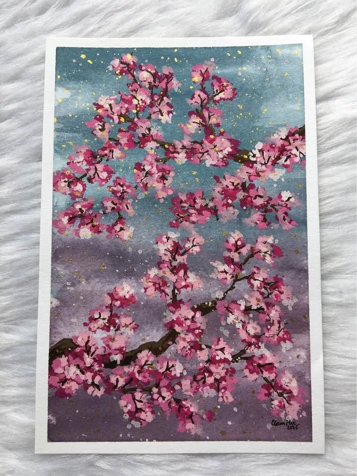 Watercolor Painting (Category: Handmade Craft) located in Taguig. Submitted by crane00001 (Listing ID 1470755923, Image 3). Description: 🌸 Original Hand-Painted Watercolor & Gouache Floral Artworks (4 × 6 inches) 🌸 Each artwork is individually hand-painted using artist-grade watercolor and gouache, finished with subtle touches of gold for a soft, dreamy glow. Featuring cherry blossom (sakura) and daisy-inspired floral designs. These handmade fl