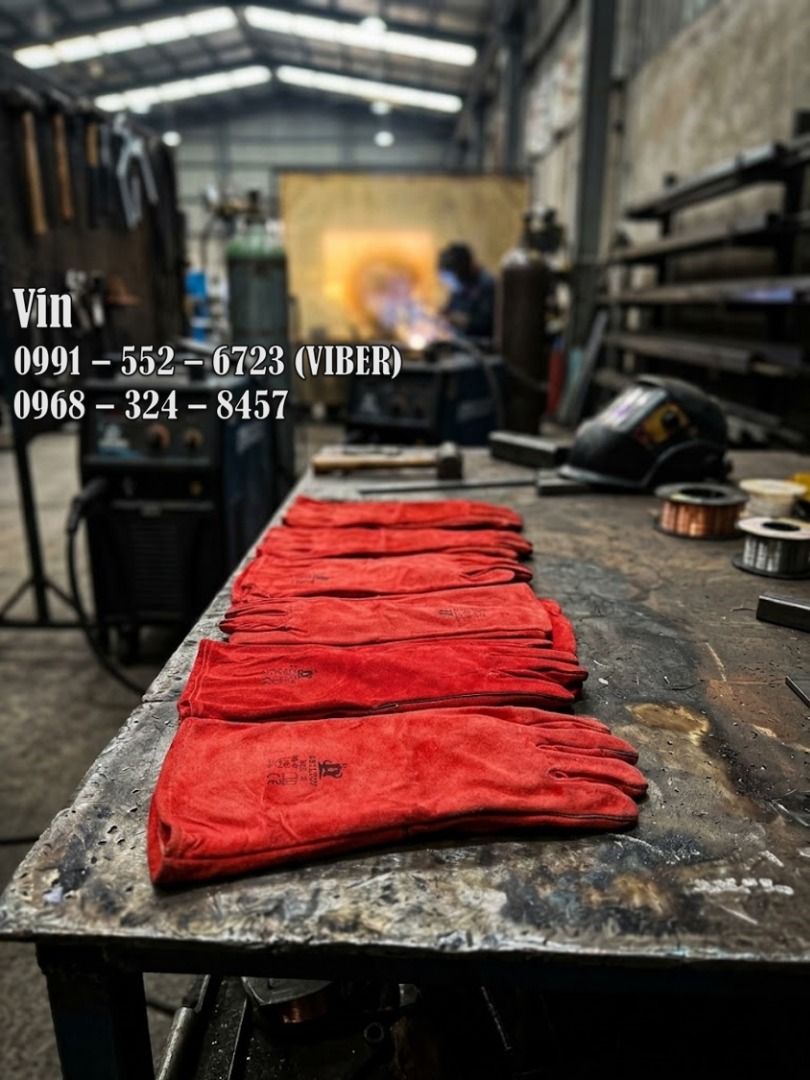 welding gloves (Category: Construction & Building Materials) located in Bacoor. Submitted by zx400rr (Listing ID 1470789498, Image 1). Description: Welding Gloves 18” - Designed for welders. - Fully Lined. Color Red/Yellow - Quality, comfortable to use, durable Color: Red For inquiries: 0991 552 6723 0968 324 8457 0933 855 9510 0956 702 8557 Landline: Pldt 046 416-39-20 MABOLO 3, BACOOR CAVITE WE GAVE DISCOUNT FOR BULK ORDERS.