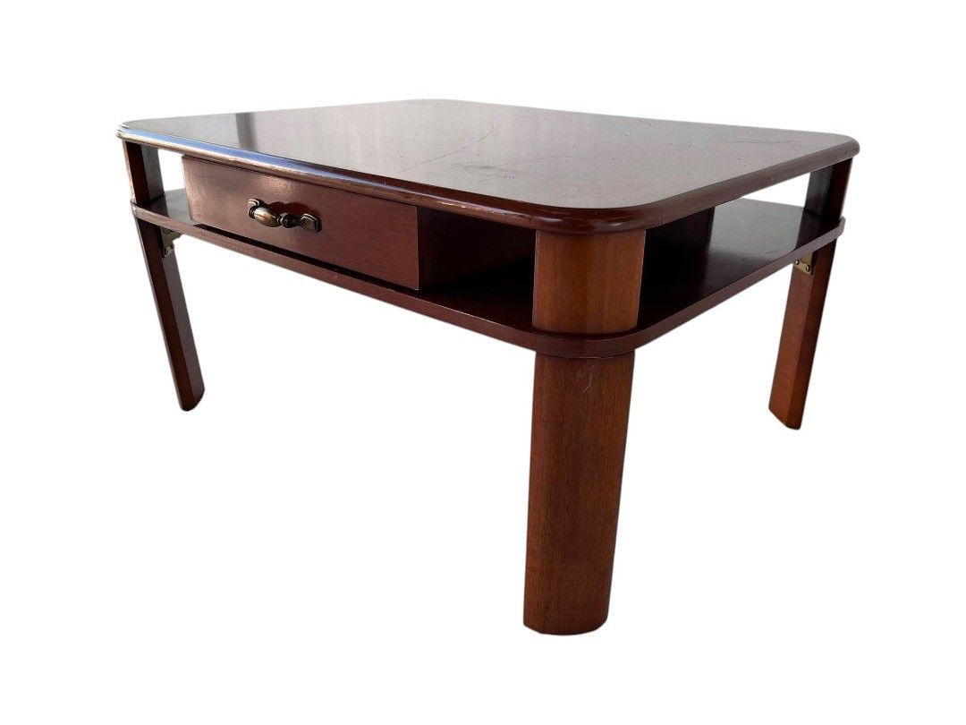 Wooden Center Table with Drawer (Category: Tables & Sets) located in Mexico. Submitted by mgracejapansurplus (Listing ID 1470840472, Image 1). Description: NEW ARRIVAL 🇯🇵 Wooden Center Table with Drawer ✨ - Smooth polished wood finish with rounded corners - 1 spacious pull-out drawer for storage - Side open shelf + sturdy solid wood legs - Compact, practical design — great for small spaces - Dimensions: L25" × W13" × H16" - Price: ₱3,800 ✅DELIV