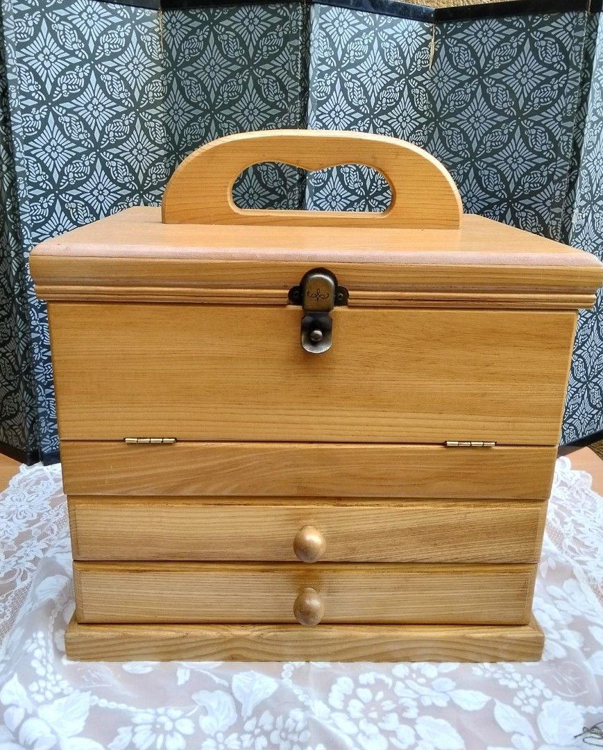 WOODEN VANITY BOX ( with 2 drawers & mirror) (Category: Other Home Furniture) located in Cainta. Submitted by marynette39 (Listing ID 1470891702, Image 1). Description: H-10.5 inches L-12 inches W-9.5 inches ( Japan Surplus).