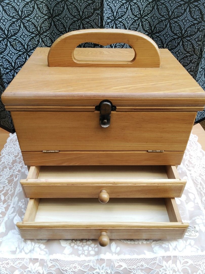 WOODEN VANITY BOX ( with 2 drawers & mirror) (Category: Other Home Furniture) located in Cainta. Submitted by marynette39 (Listing ID 1470891702, Image 2). Description: H-10.5 inches L-12 inches W-9.5 inches ( Japan Surplus).