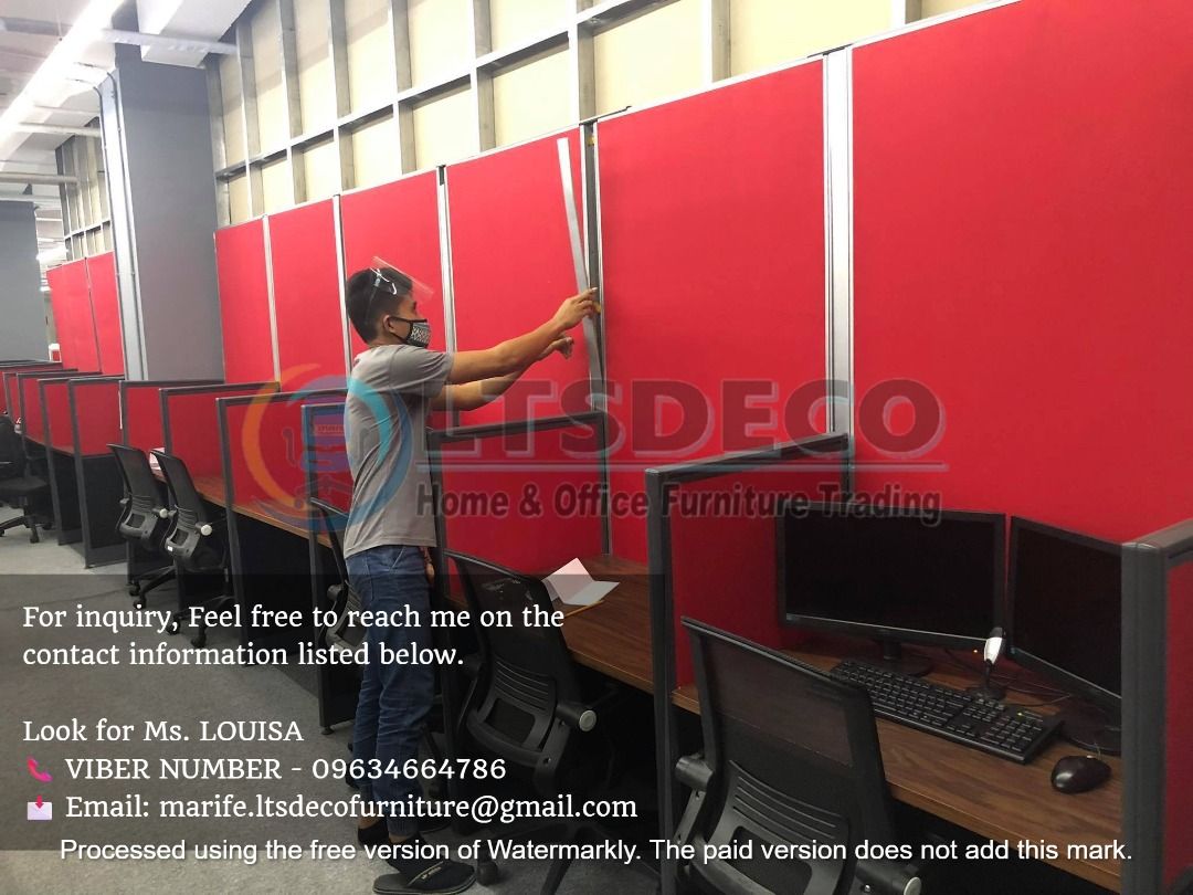workstation table customized office partition furnitures (Category: Office Furniture & Fixtures) located in Caloocan City. Submitted by cheska.ltsdeco (Listing ID 1470823644, Image 1). Description: 👉Are you looking for WORKSTATION, MODULAR CUBICLES OFFICE PARTITION, and OFFICE FURNITURE SUPPLIER? LTSDECO Furniture, is direct supplier, manufacturer, and trusted provider of high quality, affordable and durable modular office divider partition, hom