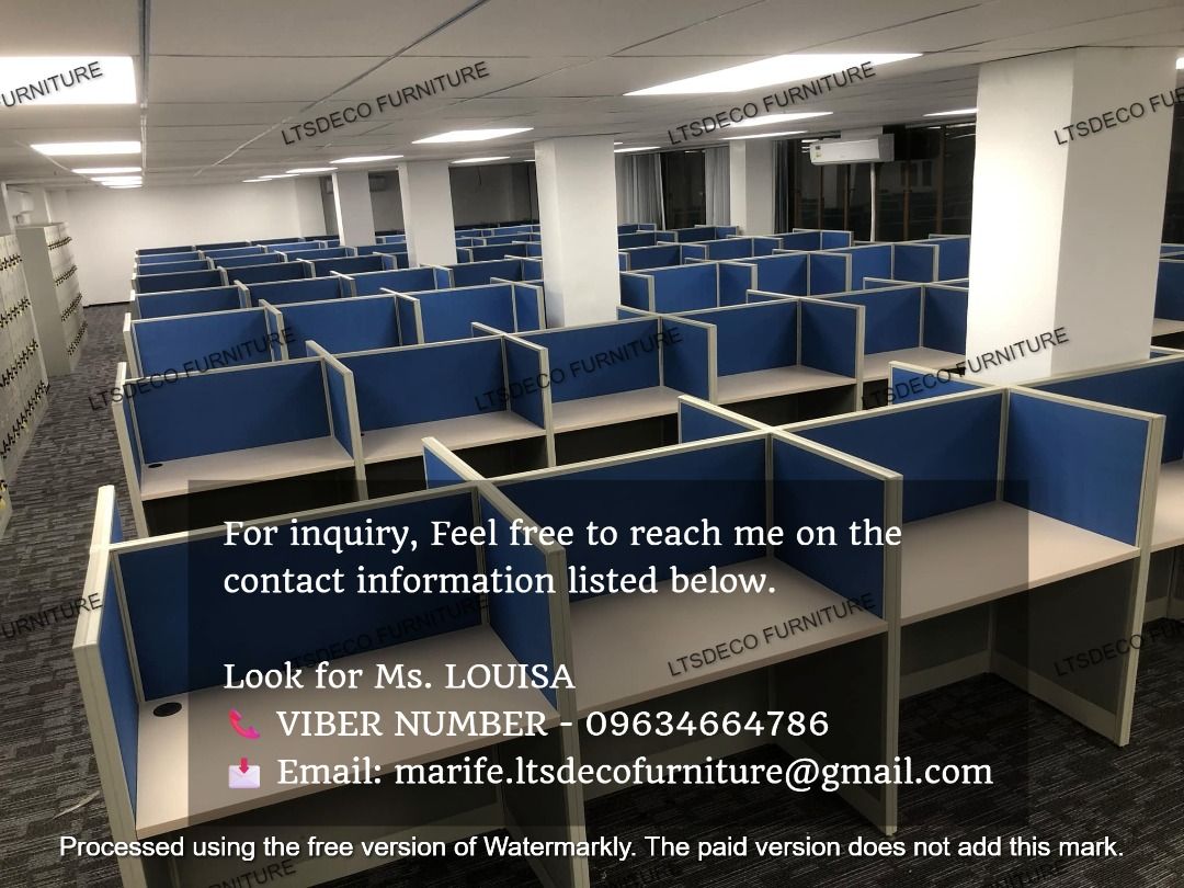 workstation tables customized office partition furnitures (Category: Office Furniture & Fixtures) located in Caloocan City. Submitted by cheska.ltsdeco (Listing ID 1470823731, Image 2). Description: 👉Are you looking for WORKSTATION, MODULAR CUBICLES OFFICE PARTITION, and OFFICE FURNITURE SUPPLIER? LTSDECO Furniture, is direct supplier, manufacturer, and trusted provider of high quality, affordable and durable modular office divider partition, ho