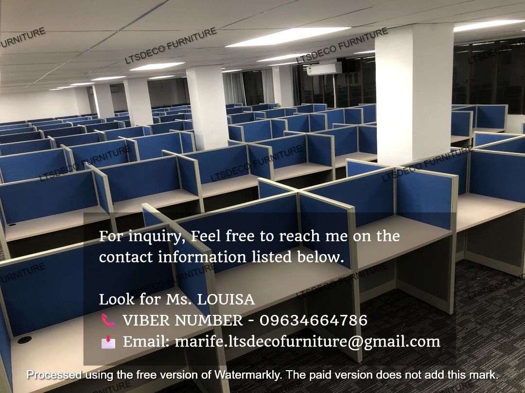 workstation tables customized office partition furnitures (Category: Office Furniture & Fixtures) located in Caloocan City. Submitted by cheska.ltsdeco (Listing ID 1470823731, Image 3). Description: 👉Are you looking for WORKSTATION, MODULAR CUBICLES OFFICE PARTITION, and OFFICE FURNITURE SUPPLIER? LTSDECO Furniture, is direct supplier, manufacturer, and trusted provider of high quality, affordable and durable modular office divider partition, ho