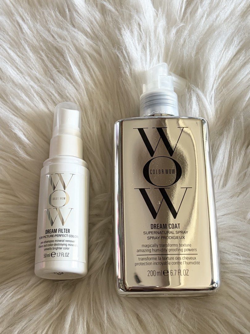 WOW COLOR WOW SET (Category: Hair) located in San Juan City. Submitted by cashfrancefashioncosmetics_ph (Listing ID 1470760529, Image 3). Description: WOW COLOR WOW SET Including Dreamcoat super natural 200ml Dram filter 50ml Original 2sets .
