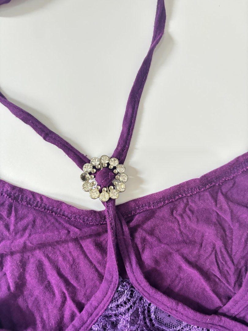 y2k top (Category: Sleeveless) located in Binan City. Submitted by byhiraeth (Listing ID 1470779655, Image 2). Description: -small to medium -no ww -has one missing gem -will only entertain offers since IM out of reply quota -loc is santa rosa, laguna.