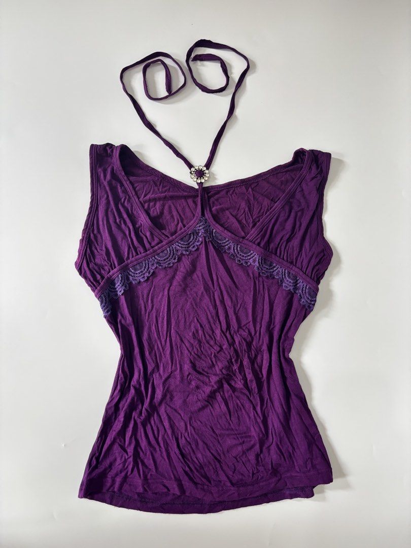 y2k top (Category: Sleeveless) located in Binan City. Submitted by byhiraeth (Listing ID 1470779655, Image 1). Description: -small to medium -no ww -has one missing gem -will only entertain offers since IM out of reply quota -loc is santa rosa, laguna.
