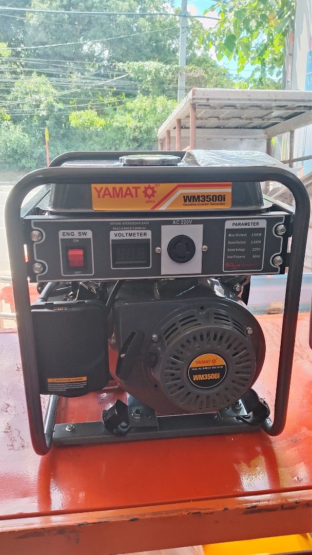 YAMATO GASOLINE INVERTER GENERATOR (Category: Announcements) located in Manila. Submitted by ivan2.0 (Listing ID 1470785458, Image 1). Description: This is the YAMATO WM3500i Gasoline Inverter Generator, a reliable portable power source designed for homes, job sites, and emergency backup power. * ⚡ Maximum Output: 3.0 kW * ⚡ Rated Output: 2.8 kW * 🔌 Rated Voltage: 220V * 🔄 Frequency: 60Hz ⚡🔋 Power Anytime, Anywhere with the YAMATO WM3500i Inve