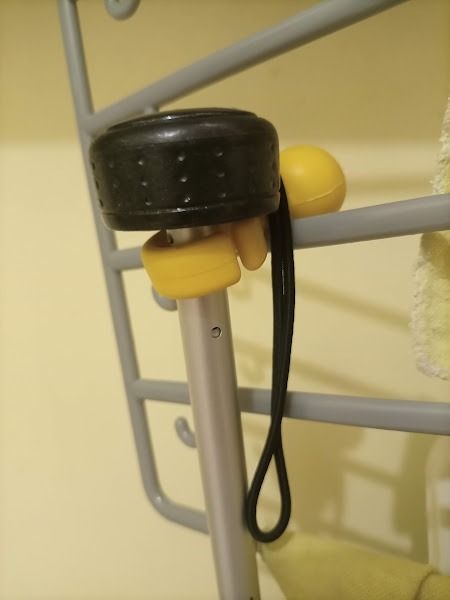 Yellow umbrella hanger holder clip hook (Category: Hooks & Hangers) located in Quezon City. Submitted by susmaryosep1 (Listing ID 1470788065, Image 3). Description: Yellow umbrella hanger holder clip hook - Color: Bright yellow - Material: Flexible silicone - Usage: Hooks onto tables, desks, and shelves - Feature: Fits various umbrella pole sizes - Benefit: Keeps umbrellas handy and off the floor - Easy to attach and remove 150.