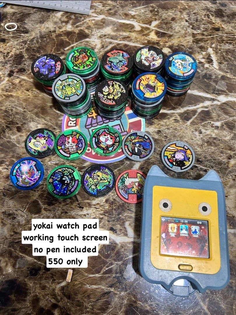 yokai watch pad with 80 chips (Category: Interactive Toys) located in Caloocan City. Submitted by rovynstore30 (Listing ID 1470879025, Image 1). Description: yokai watch pad woth 80 pcs. chips 550 pesos only working 4 pcs. AAA battery as is, what you see is what you get mod: lalamove, 🍊checkout or spx 1st to pay via gcash #rovynstore .
