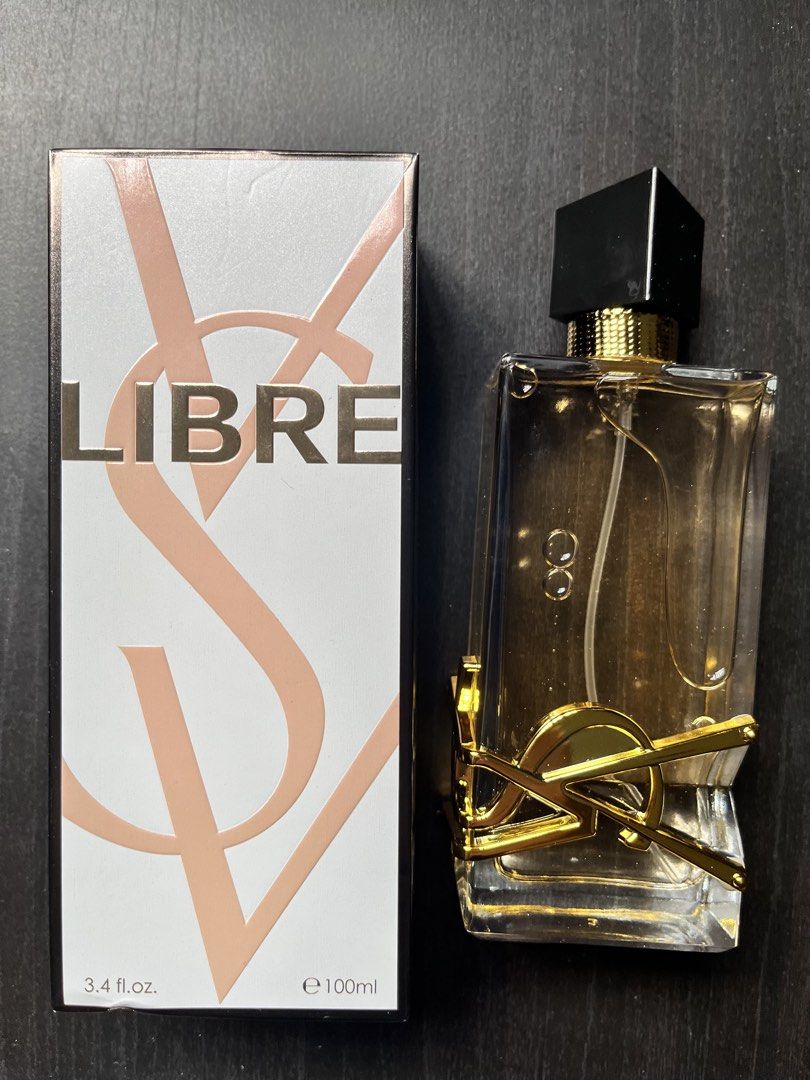 Yves Saint Laurent Libre Inspiration Eau de Parfum 100ml (Category: Fragrance & Deodorants) located in Manila. Submitted by sunshineapril (Listing ID 1470814949, Image 3). Description: - Unifull YSL Libre Inspiration Eau de Parfum (fragrance dupe) - Generous 100ml / 3.4 fl. oz. size - Comes with original box packaging, no plastic seal - Full bottle with visible liquid level - Features iconic gold YSL wrap-around logo and chic black asymmetrical c