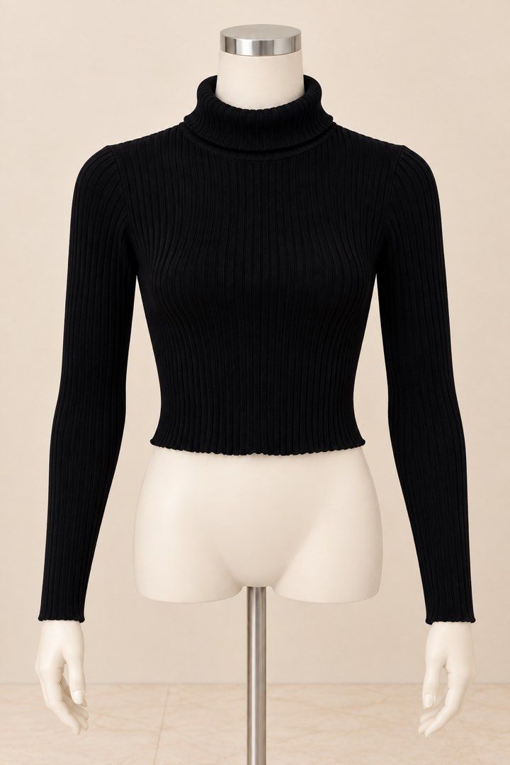 Zara Black Ribbed Turtleneck Top Size S (Category: Sleeveless) located in Santa Cruz. Submitted by zellethrifts (Listing ID 1470931463, Image 1). Description: • Bought in Zara Japan 🇯🇵 • Used twice • Fits small to medium • In excellent condition • Photos taken using mannequin only 🚚 Shipping via J&T only 📦 Shipping fee to be shouldered by buyer 💳 Mode of payment: GCash 📍 Santa Cruz, Laguna.