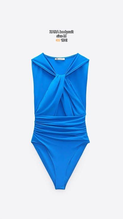Zara bodysuit (Category: Sleeveless) located in Manila. Submitted by apparella.ph (Listing ID 1470836248, Image 1). Description: Super pretty. Selling low Very stretchy Nakakasexy kasi tatakoan nya ung tummy area nyo ☑️Everything is my Own preloved / BNWT/BNWOT ☑️ not thrifted/Ukay ☑️ malukot sa picture kasi na stock sa cabinet (tinatamad mag plantsa ✌️ ) ☑️Personal items ( usually bought in US/UK/JPN ) every year po ako nag aabroad so expect i d