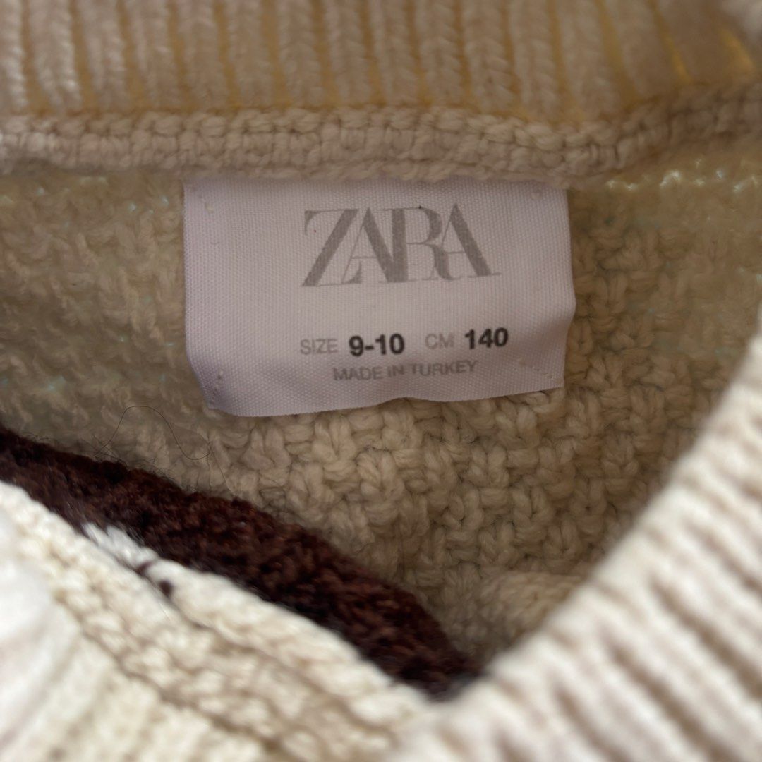 Zara Kids Cable Knit Sweater (Category: Babies & Kids Fashion) located in Pasig City. Submitted by uyamuya (Listing ID 1470753568, Image 3). Description: Brand: Zara Kids Size: 9-10 years old (140cm height).