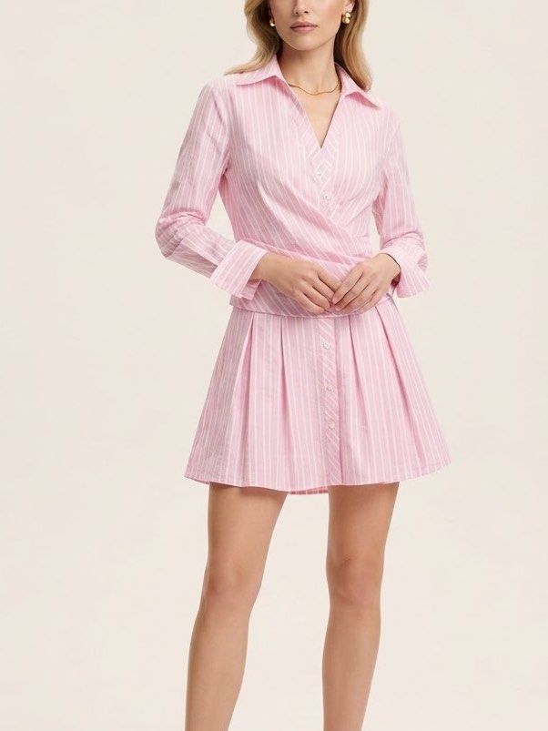 Zara Pink Stripe Dress (Category: Dresses) located in Cebu City. Submitted by kei.flmn (Listing ID 1470931082, Image 3). Description: 📌PLEASE READ BEFORE MAKING AN OFFER Excellent Condition (No issues) Size:Fits Medium (M) - [x] Flat Lay Measurements (in inches): - [x] Bust: 40” | Waist: 32” - [x] Length Reference: Mannequin Height : 5’4” (First-come, first-served basis) Due to an increased number of joy reservers and fake buyers, offers will on