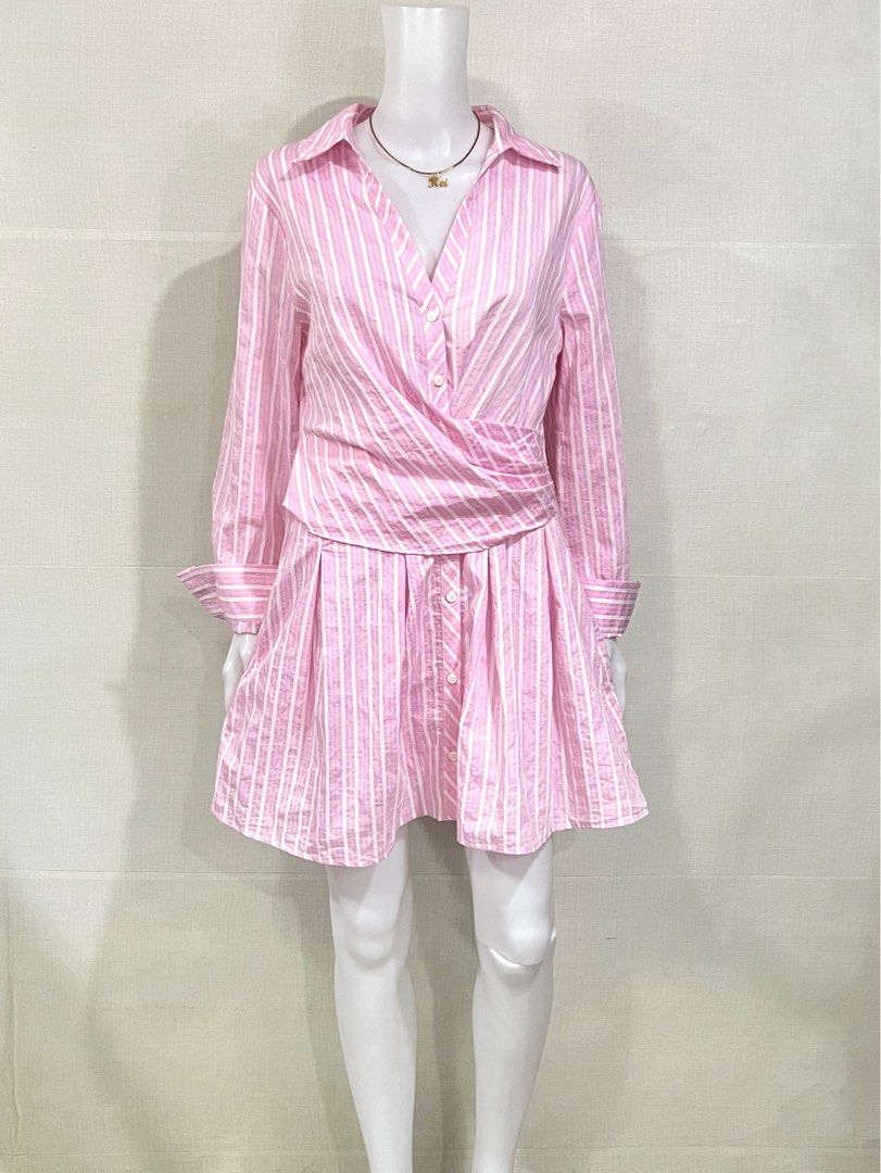 Zara Pink Stripe Dress (Category: Dresses) located in Cebu City. Submitted by kei.flmn (Listing ID 1470931082, Image 2). Description: 📌PLEASE READ BEFORE MAKING AN OFFER Excellent Condition (No issues) Size:Fits Medium (M) - [x] Flat Lay Measurements (in inches): - [x] Bust: 40” | Waist: 32” - [x] Length Reference: Mannequin Height : 5’4” (First-come, first-served basis) Due to an increased number of joy reservers and fake buyers, offers will on